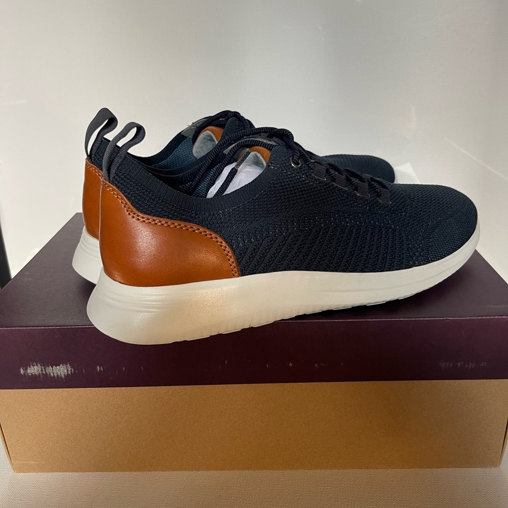 NIB Johnston & Murphy Amherst Navy Knit Sport Men's Shoes Sneakers Size 10 M